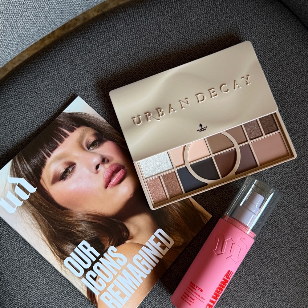Urban Decay Eyeshadow Palette (Neutral Colors) with All Nighter Setting Spray